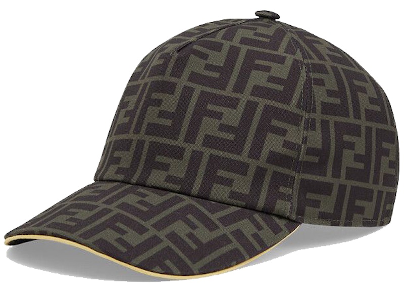 Fendi Cap FF Motif Green