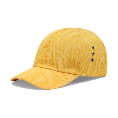 Fendi Cap FF Motif Yellow