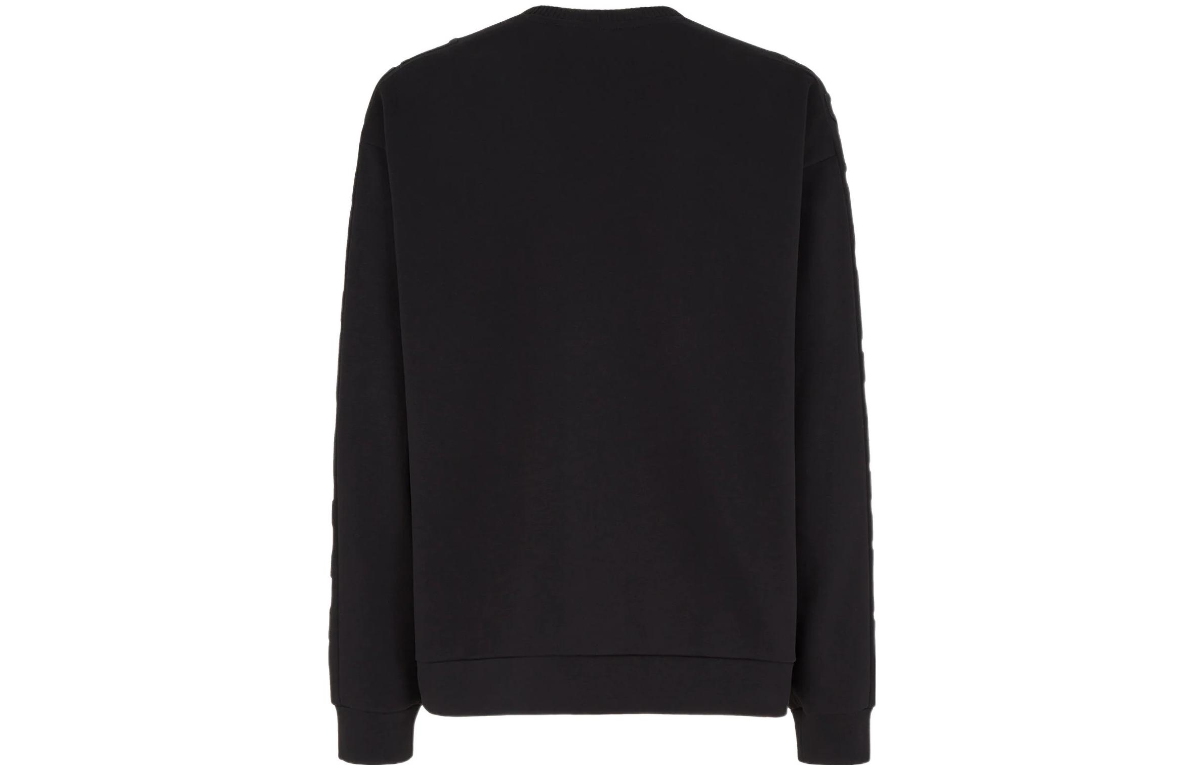 Lookbook FENDI Capsule SS23 Roma Logo Sweatshirt Hitam Lelaki. FAF673AM0RF0GME