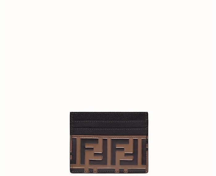 fendi-card-holder-embossed-ff-brown-black