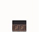 Buy Fendi Card Holder Embossed FF Brown/Black