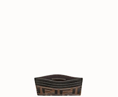 芬迪FF压纹棕色/黑色卡包 Order 芬迪FF压纹棕色/黑色卡包