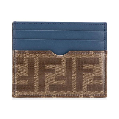 Fendi Card Holder FF Brown/Blue