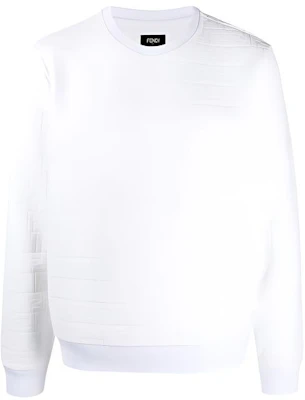 Fendi Casual Crewneck Pullover Long Sleeve Sweatshirt White FY1077AFRJF0GF7 Buy Fendi Casual Crewneck Pullover Long Sleeve Sweatshirt White FY1077AFRJF0GF7
