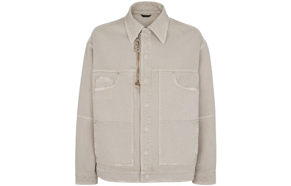 Fendi Casual Solid Color Jacket Light Brown FW1242AO70F1LU2