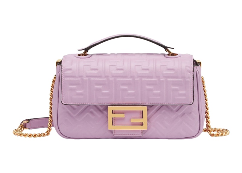 Fendi Chain Baguette Midi 3D FF Motif Lilac