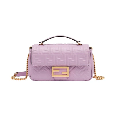 Fendi Chain Baguette Midi 3D FF Motif Lilac