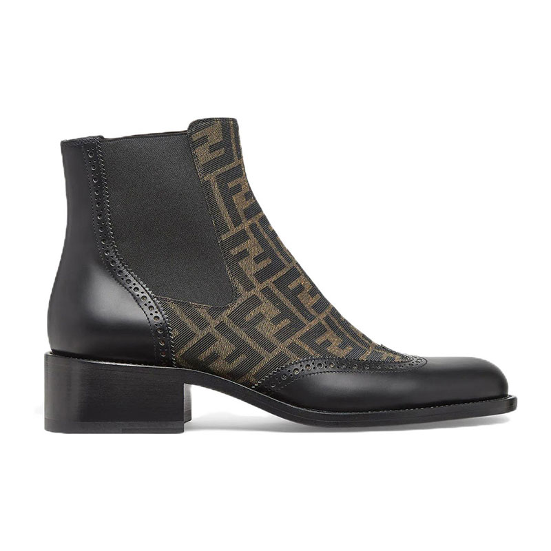 Fendi Chelsea Boot 'Black Leather Brogue' 圖 2
