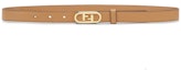 Order FENDI Circular Double F Buckle Tan Leather Belt 2cm Wide. 8C0652AAIWF15KR