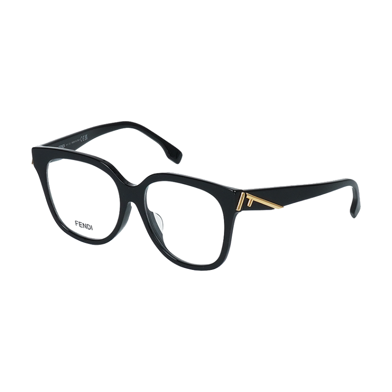 FENDI Classic F Logo Square Optical Glasses Unisex Frames FE50064F