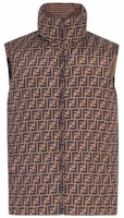 FENDI Classic Logo Reversible Down Vest Brown. FAA581-A79O-F13IZ FENDI Classic Logo Reversible Down Vest Brown. FAA581-A79O-F13IZ