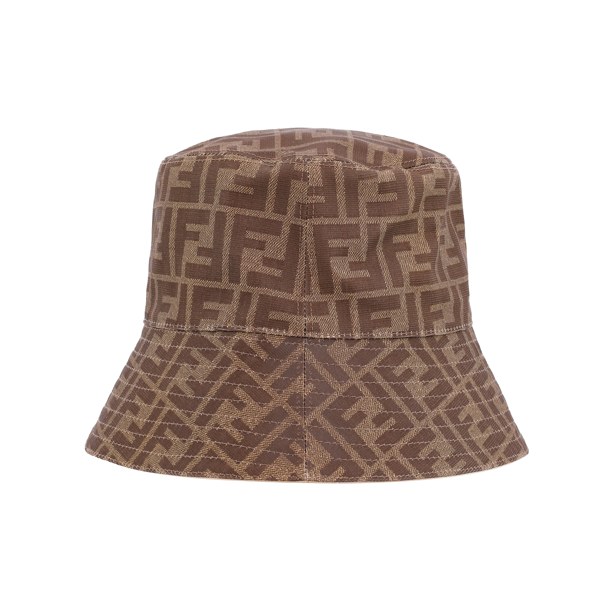 FENDI Classic Monogram Logo Polyester Bucket Hat Unisex FXQ200A2NPF17I9