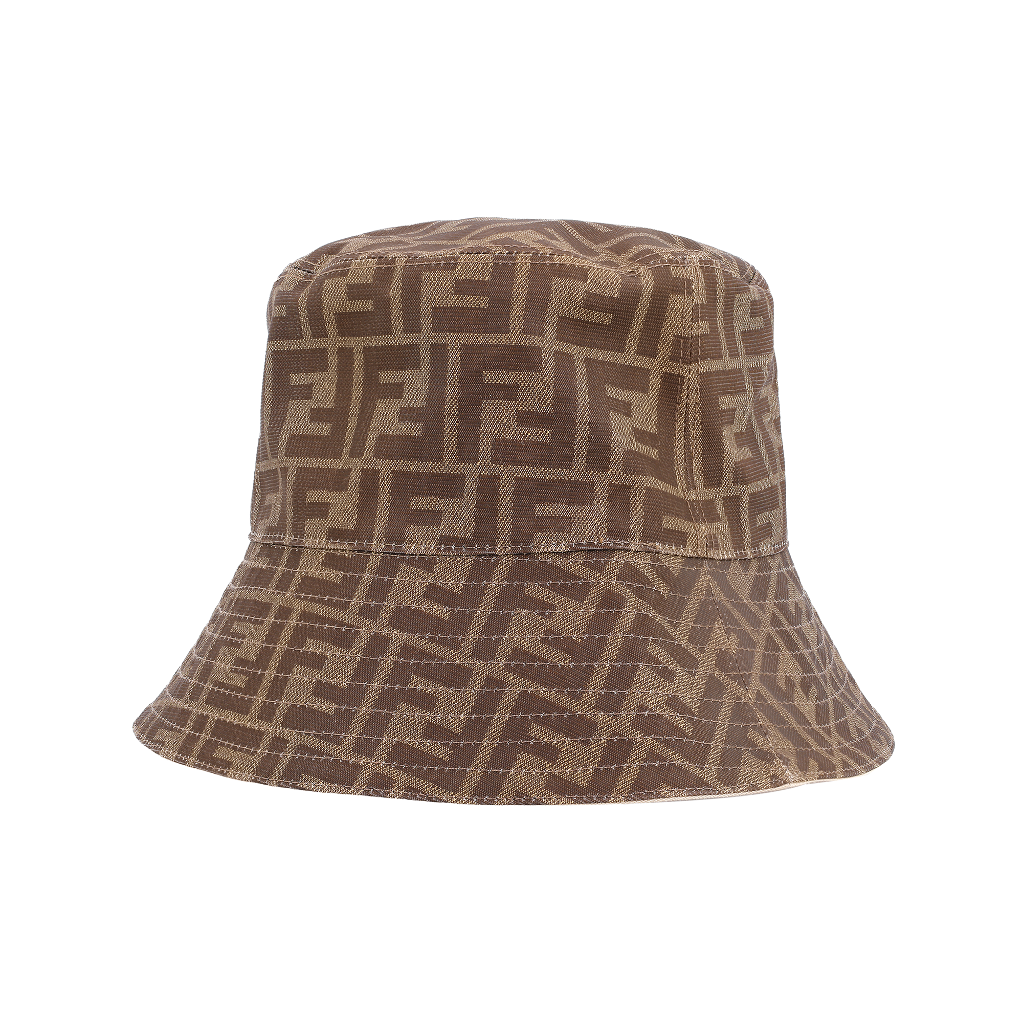 Lookbook Topi Bucket Unisex FENDI Logo Monogram Klasik Poliester FXQ200A2NPF17I9