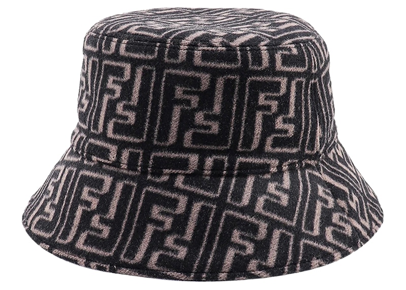 Order Topi Cloche Fendi Motif FF Hitam