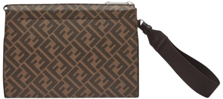 Fendi 手拿包 FF 印花 棕/黃 Order Fendi 手拿包 FF 印花 棕/黃