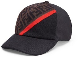 FENDI Color-Block Canvas Baseball Cap Grey/Brown FXQ768AEVFF-1DPC FENDI Color-Block Canvas Baseball Cap Grey/Brown FXQ768AEVFF-1DPC