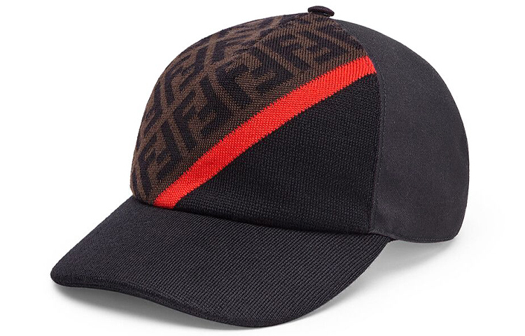 Order FENDI Topi Baseball Kanvas Kelabu/Coklat. FXQ768AEVFF-1DPC