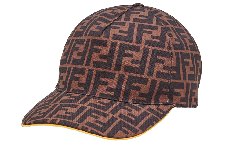 Order 펜디 컬러블록 캔버스 베이스볼 캡 다크 브라운 FXQ768-A66O-F0WF0