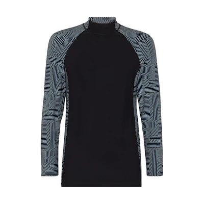 FENDI Colorblock Stand Collar Long Sleeve Casual T-Shirt Multicolor . FAF703APXEF1MS2