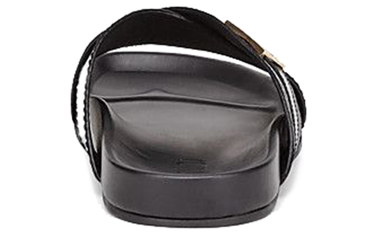 Fendi Cross Strap Slide 'Black Leather' 圖 4