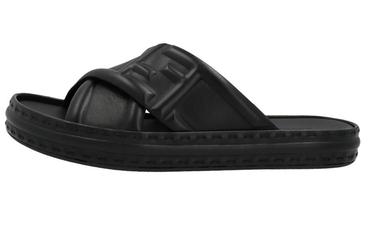 Buy Fendi Crossover Band Sandal Black Embossed Macro FF Motif 7X1501AHI3F0QA1