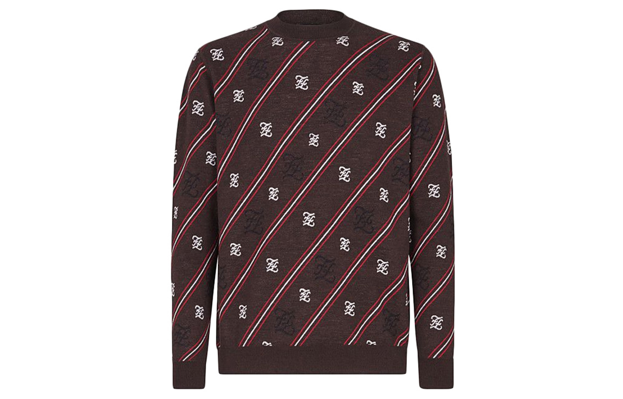 FENDI Dark Brown Wool Knit Sweater FZY033AAUFF0YT3