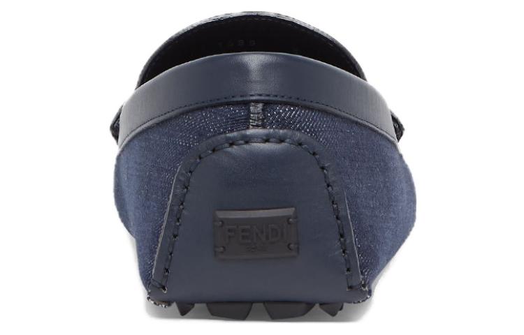Shop フェンディ デニム スリッポン ローファー (ブルー) 7D1588AM5DF1JHV