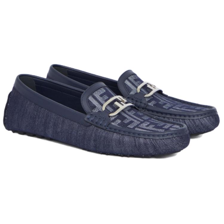 Purchase フェンディ デニム スリッポン ローファー (ブルー) 7D1588AM5DF1JHV