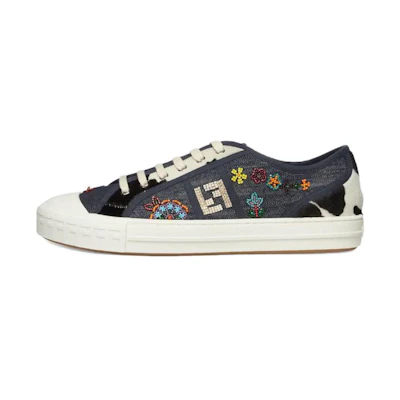 Fendi Domino Low 'Patchwork Denim Embroidery'