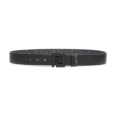 FENDI Double F Logo Leather Belt 3.5cm Width. 7C0432AH8YF0QA1