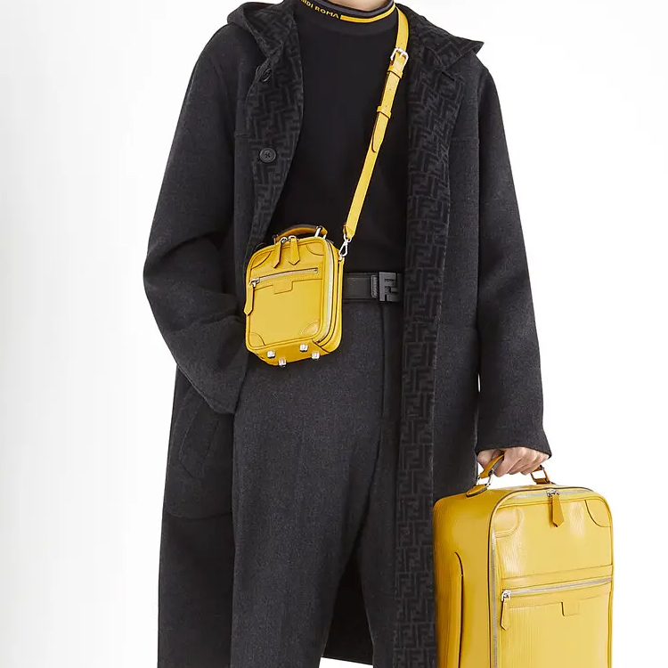 Shop FENDI Double F Logo Leather Belt 3.5cm Width. 7C0432AH8YF0QA1