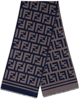 FENDI Elegant Classic Logo Warm Knit Scarf for Men FXS424A3Q1F078C FENDI Elegant Classic Logo Warm Knit Scarf for Men FXS424A3Q1F078C