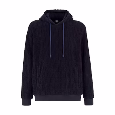 FENDI Embossed FF Logo Hoodie Blue. FY0981AQJ6F03LQ