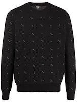 Fendi Embroidered Logo Crewneck Long Sleeve Sweatshirt Black () FZY497AH2ZF0QA1 Fendi Embroidered Logo Crewneck Long Sleeve Sweatshirt Black () FZY497AH2ZF0QA1