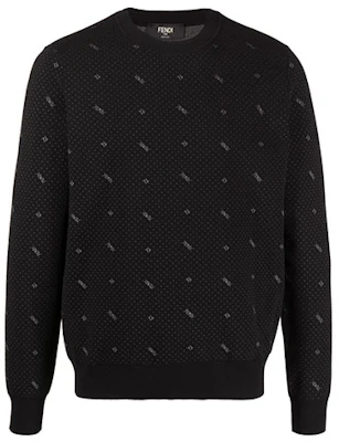 Fendi Embroidered Logo Crewneck Long Sleeve Sweatshirt Black () FZY497AH2ZF0QA1 Buy Fendi Embroidered Logo Crewneck Long Sleeve Sweatshirt Black () FZY497AH2ZF0QA1