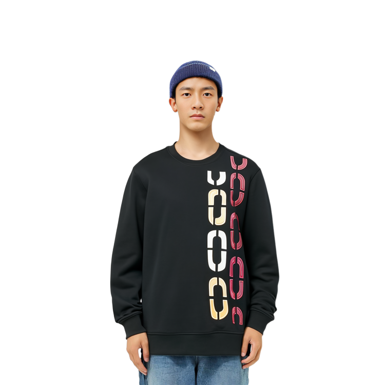 Purchase FENDI 刺绣长袖圆领卫衣 黑色 FY0178ADVKF0QA1