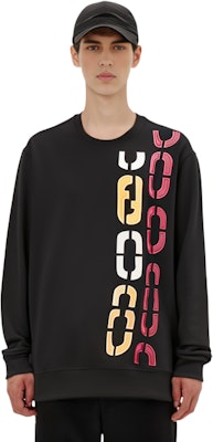 FENDI Embroidered Long-Sleeve Crewneck Sweatshirt Black FY0178ADVKF0QA1 Details for FENDI Embroidered Long-Sleeve Crewneck Sweatshirt Black FY0178ADVKF0QA1