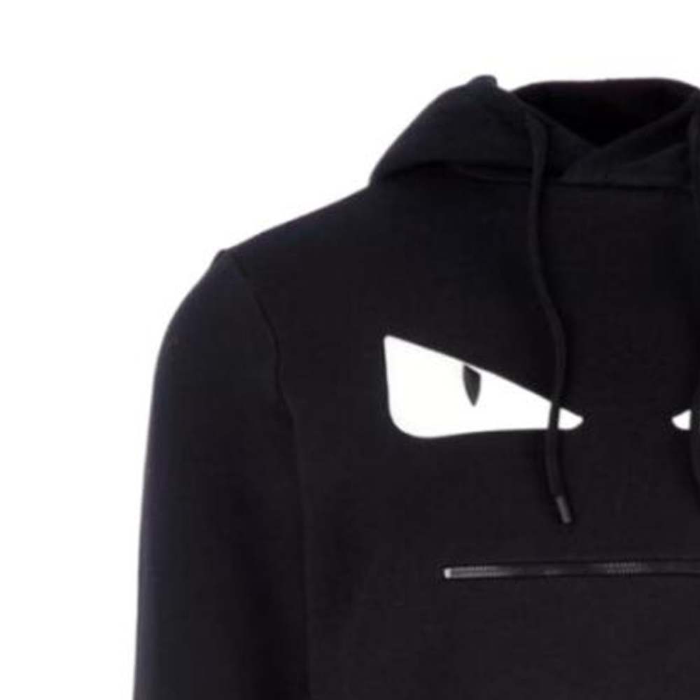 Details for FENDI 眼睛印花黑色连帽卫衣 长袖抽绳套头衫. FY0767A4Q0F0QA1