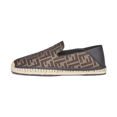 Fendi Fabric Foldable Leather Heel Sneaker 'Brown'