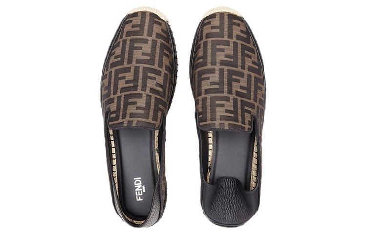 Fendi Fabric Foldable Leather Heel Sneaker 'Brown' 圖 3