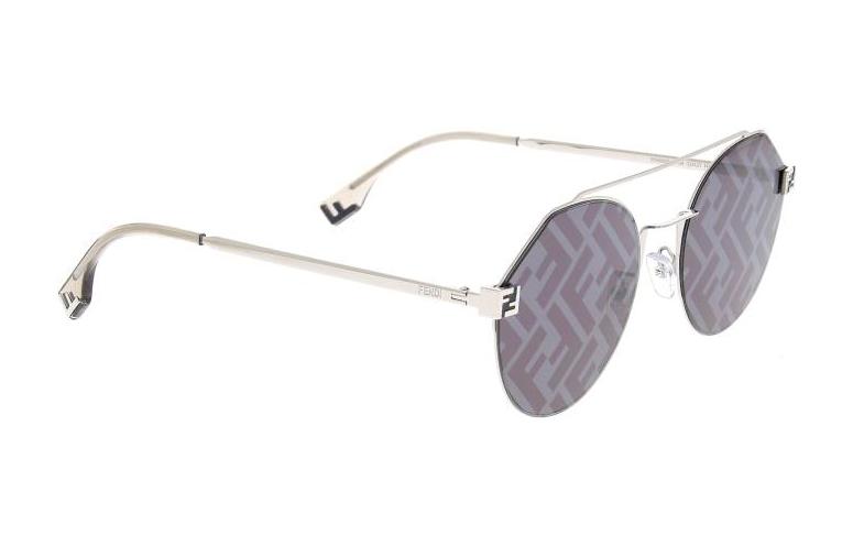 Lookbook フェンディ メタルアビエーターサングラス ユニセックス カップルスタイル シルバー FE40060U16X