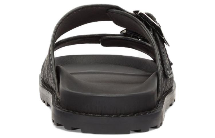 Shop FENDI Feel サンダル FFジャカード (ブラック) 7X1604AJZFF0TUY