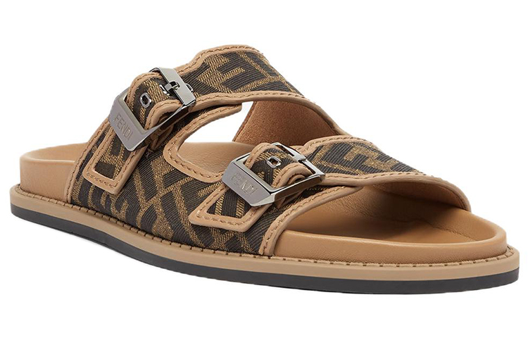 Order 芬迪 FF 提花棕色凉鞋 7X1604AJZFF1ICN