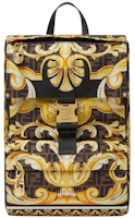 Fendi Fendace Backpack Gold Baroque Print Fendi Fendace Backpack Gold Baroque Print