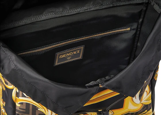 Fendi Fendace Backpack Gold Baroque Print Lookbook Fendi Fendace Backpack Gold Baroque Print