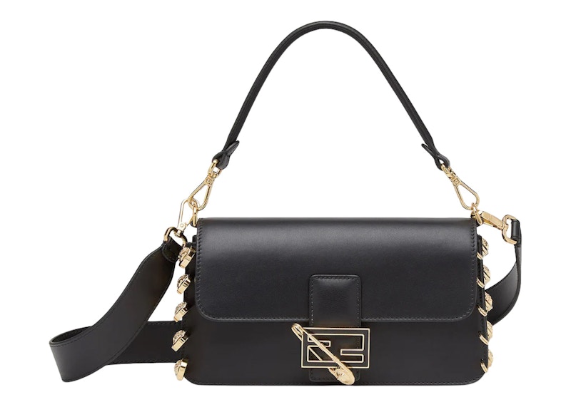Fendi Fendace Baguette Brooch Black