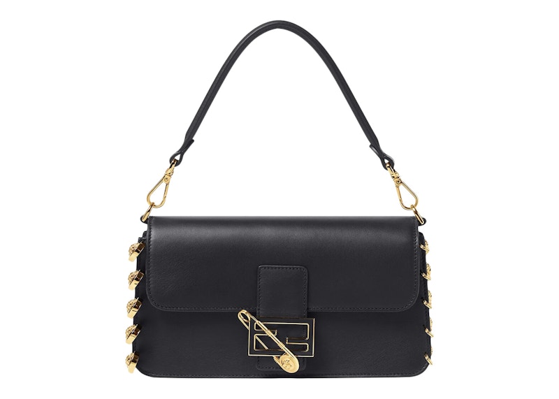 Fendi Fendace Baguette Shoulder Bag Black