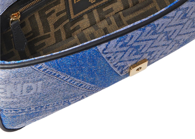 Lookbook Fendi Fendace Tas Bahu Baguette Denim Patchwork Print