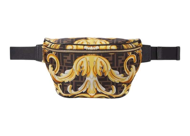Fendi Fendace Belt Bag Black/Gold Baroque Print