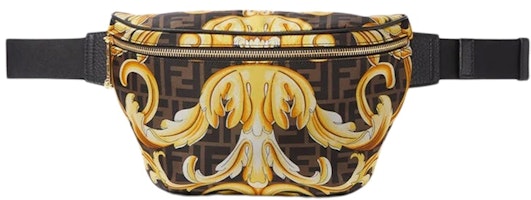 Fendi Fendace Belt Bag Black/Gold Baroque Print Fendi Fendace Belt Bag Black/Gold Baroque Print